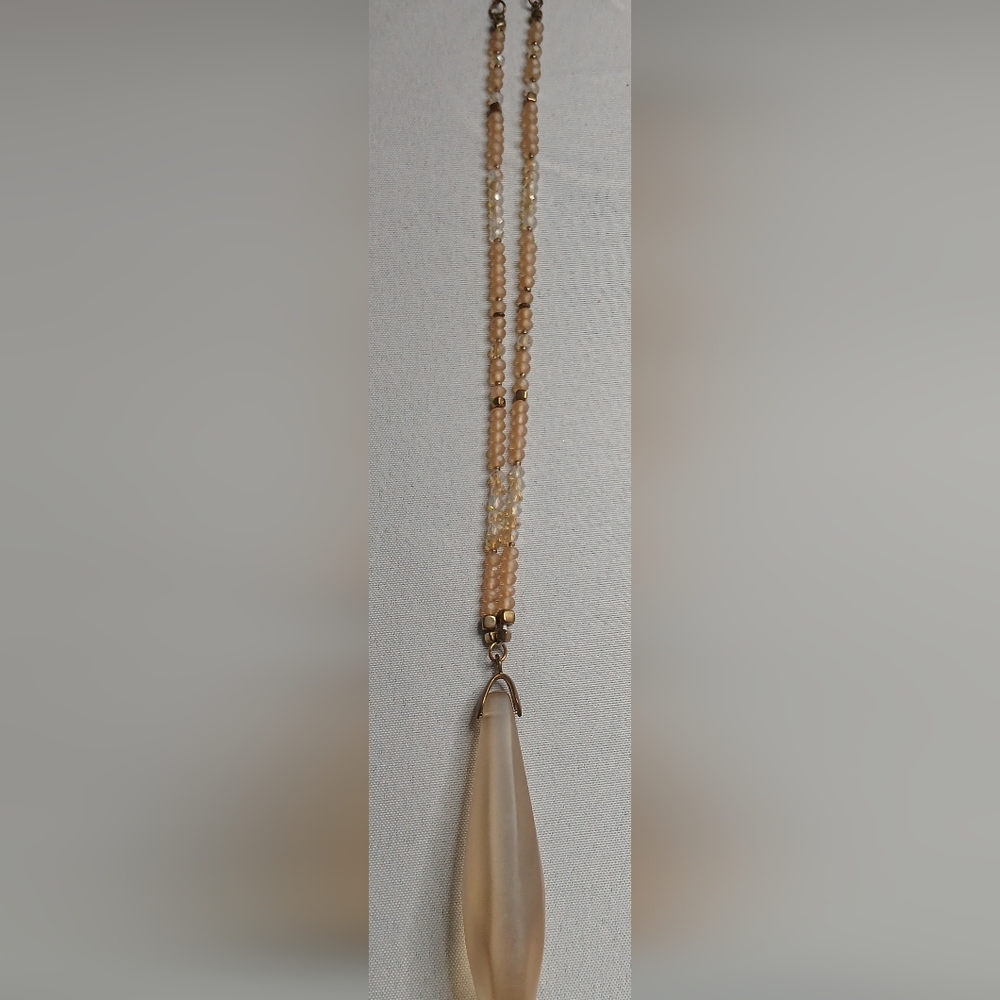 Long Smokey Quarts Pendant necklace